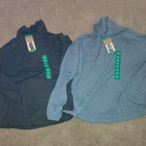 2 new, long-sleeve, Eddie Bauer, activewear shirts.